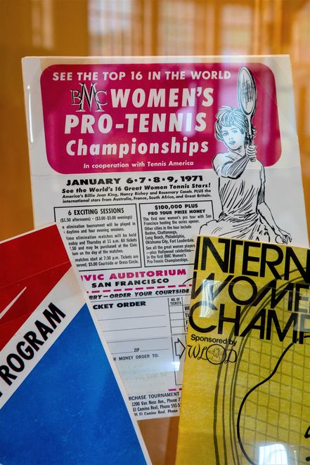 Other items kept by Dalton for 50 years include a ticket purchase form for the first event of the new women’s circuit in 1971, held in San Francisco.