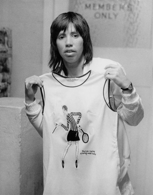 Virginia Slims undoubtedly professionalized the promotion of women’s tennis, but the connection with tobacco remained contentious. In 1972, Rosie Casals was prevented from wearing this dress at Wimbledon