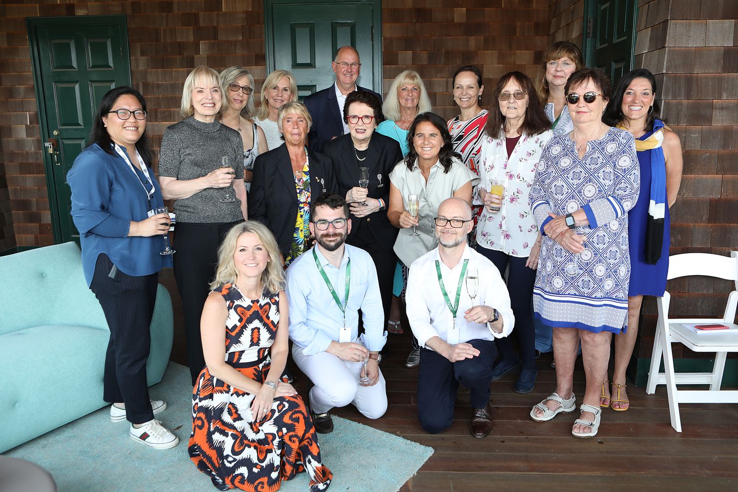 Led by CEO Steve Simon and President Micky Lawler, WTA staff toasted the new Hall of Famers.