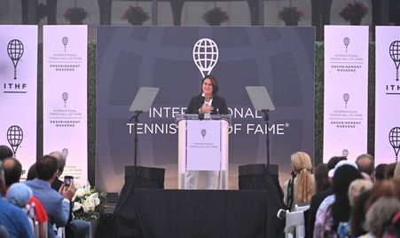 In her induction ceremony speech, Conchita Martinez paid tribute to the Original 9 for creating opportunities for future generations.