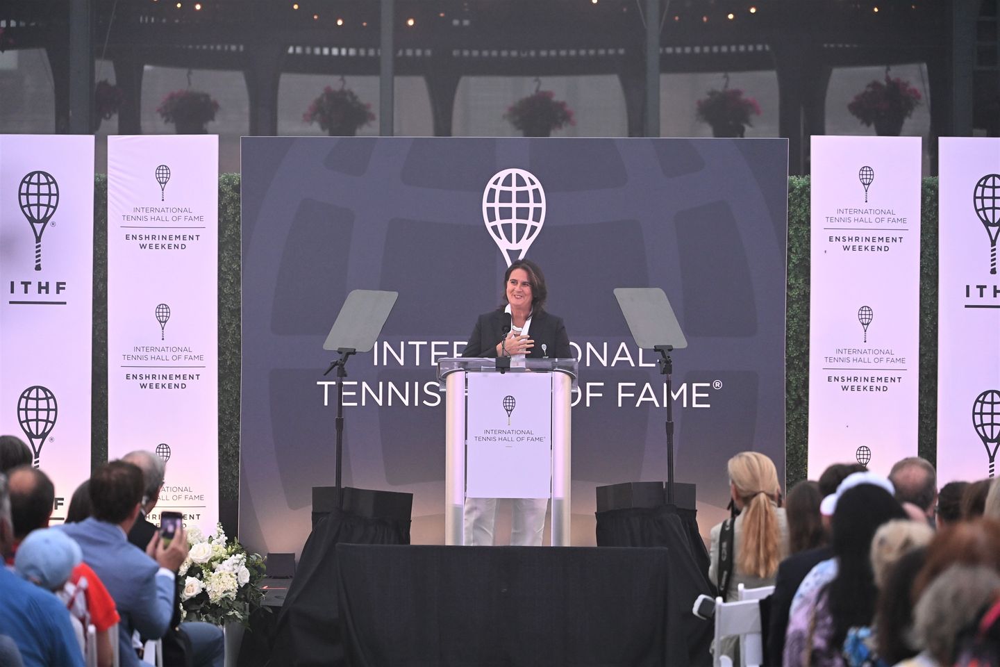 In her induction ceremony speech, Conchita Martinez paid tribute to the Original 9 for creating opportunities for future generations.