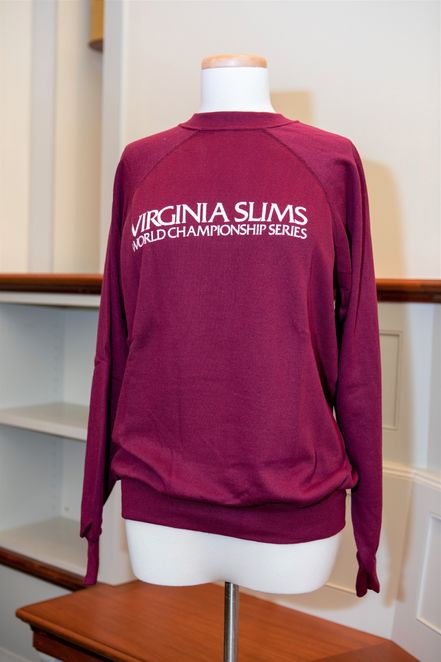 Dalton’s treasure trove includes a signature-maroon Virginia Slims sweater that was still in its packaging.