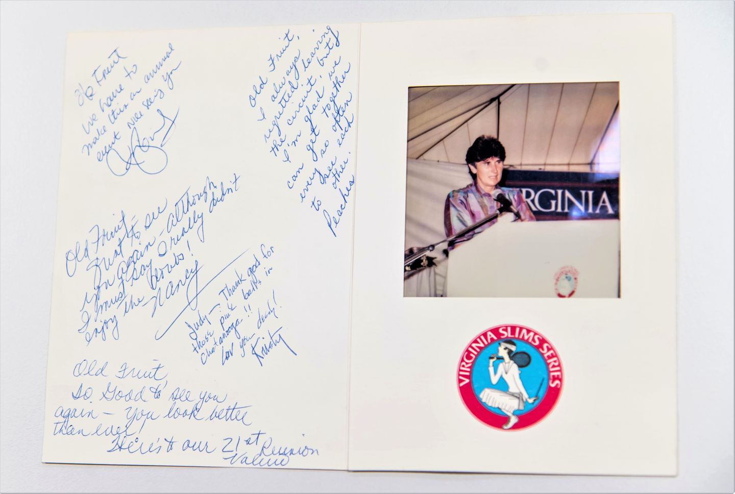 As these messages from her Original 9 colleagues indicate, Dalton was affectionately known as “Old Fruit” during her days on the tour – and beyond.