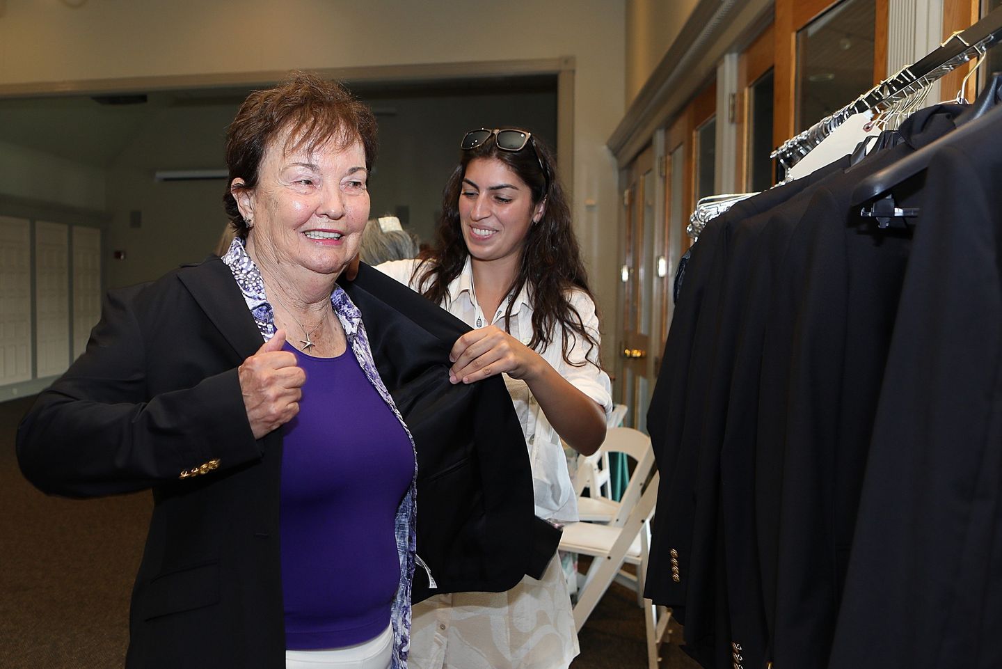 One of two Australian members of the Original 9, Kerry Melville Reid previewed the fit of her Hall of Fame blazer.