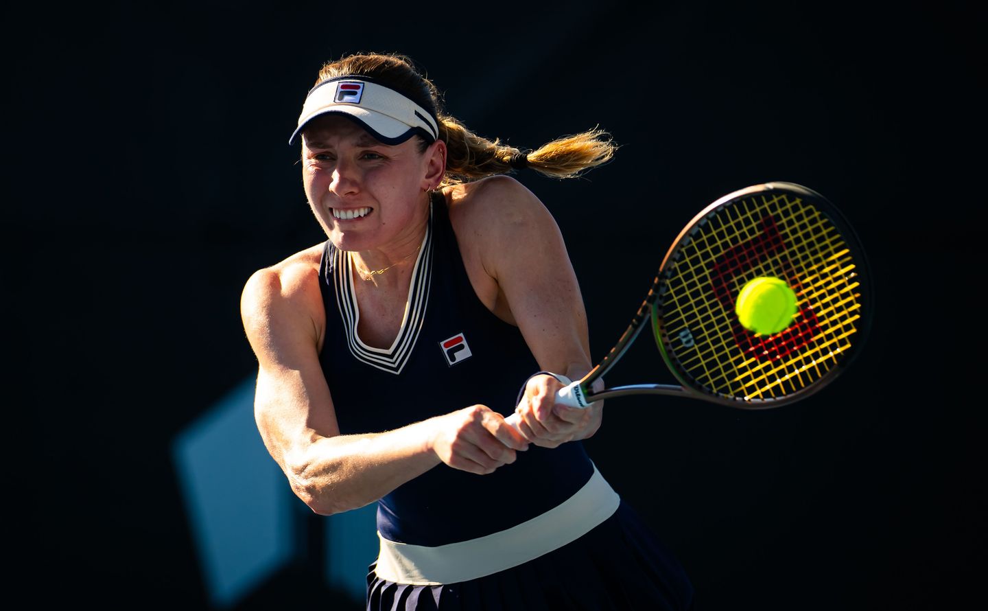 Ekaterina Alexandrova saved four match points in the second-set tiebreak, then overturned a 5-3 third-set deficit, to beat Magda Linette 3-6, 7-6(8), 7-5 in the first round of Adelaide.