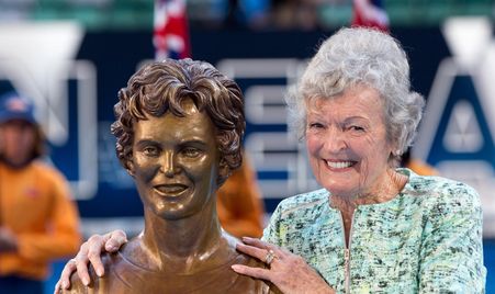 Jan Lehane O’Neill, four-time Australian Open runner-up to Margaret Court, was inducted into the Australian Tennis Hall of Fame. (Photo: Tennis Australia)
