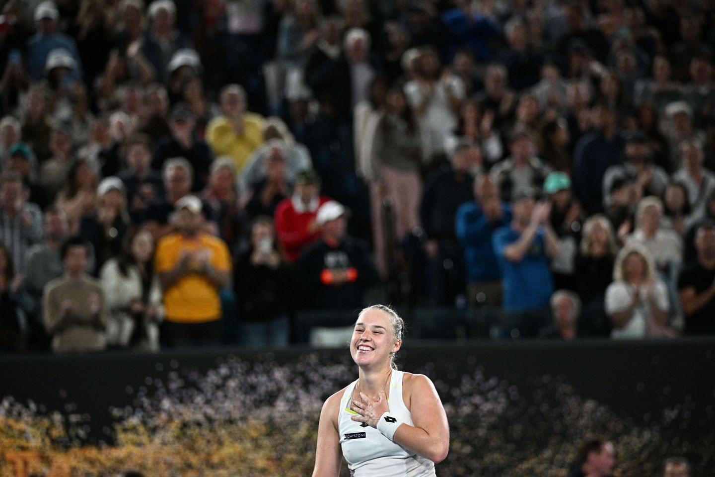 Anna Blinkova saved six match points -- and converted her 10th -- in the longest match-tiebreak ever to upset Elena Rybakina 6-4, 4-6, 7-6[20] in Round 2 of the Australian Open. It was Blinkova's second career Top 5 win.
