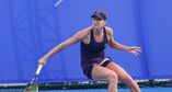 Anna Bondar saved two match points serving down 5-4 in the third set against Arianne Hartono in the Jiujiang first round before winning 6-2, 2-6, 7-6(3) -- her fourth victory in five meetings with Hartono.