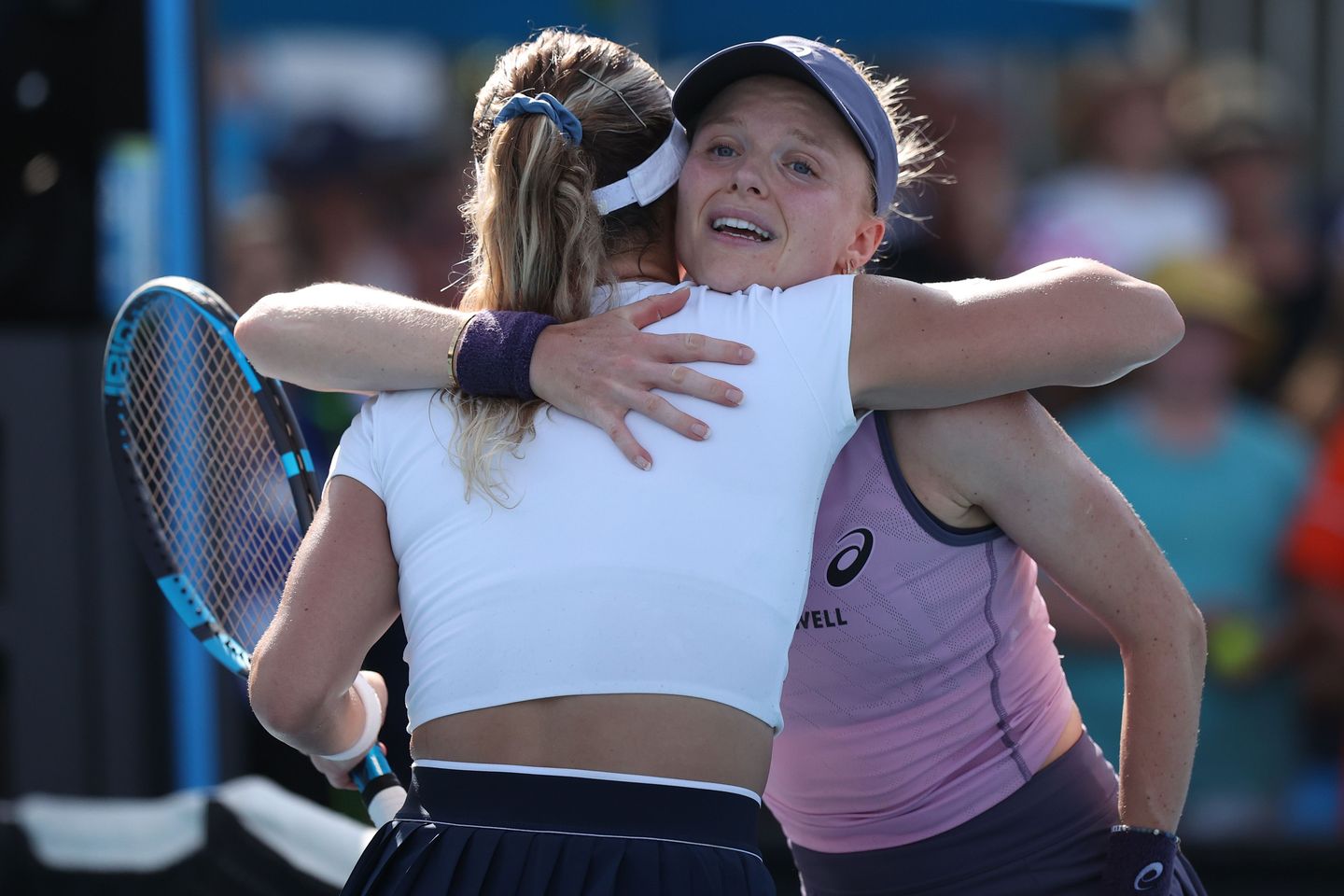 Harriet Dart saved two match points down 6-5 in the decider to defeat Jana Fett 7-5, 2-6, 7-6[7] in the Australian Open first round. Fett double faulted on her second -- the start of a nine-point run for Dart to go 6-0 up in the match tiebreak.