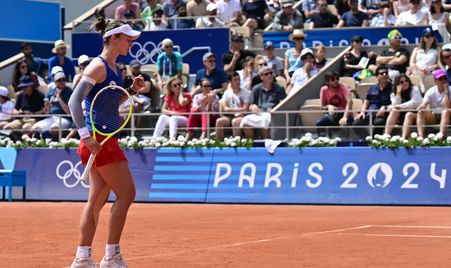 Barbora Krejcikova, 2024 Olympics R1 (Getty)