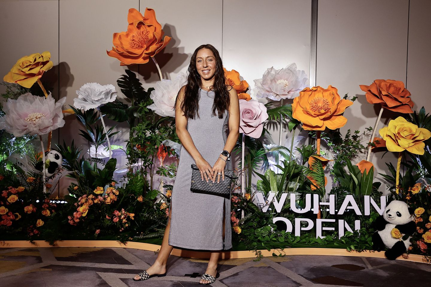 Joining Sabalenka at the party was the woman she beat to win the US Open: Jessica Pegula, who's the No. 2 seed in Wuhan.