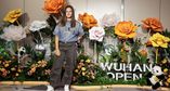 Cool and casual: Daria Kasatkina understood the assignment with black jeans and a crisp T-shirt.