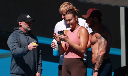 Aryna Sabalenka, 2025 Australian Open practice (Getty)