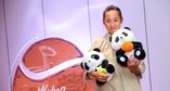 Zhang Shuai, fresh off a quarterfinal effort in Beijing, attended the party with some fluffy friends.