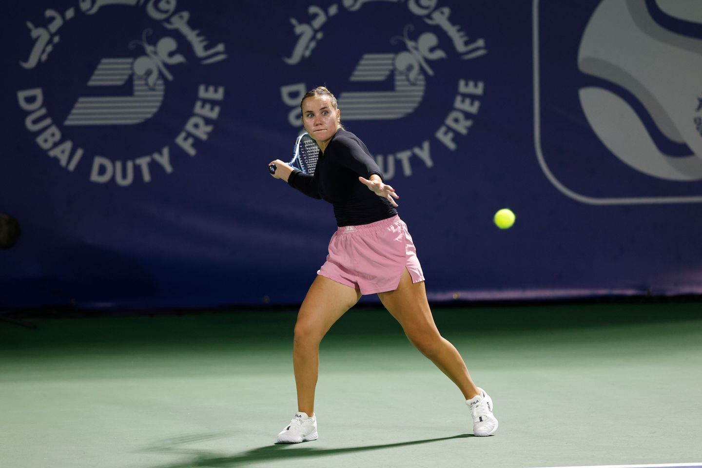 Sofia Kenin saved two match points in the second-set tiebreak before overhauling Marta Kostyuk 5-7, 7-6(7), 7-6(5) in the second round of Dubai.