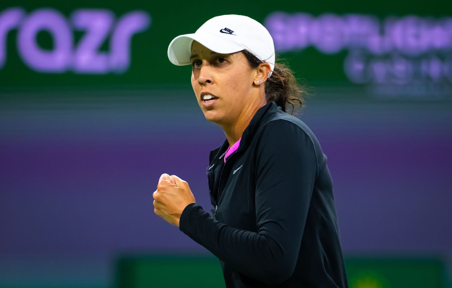 Playing her first match in five months following an injury layoff, Madison Keys saved two match points serving at 4-5 in the third set en route to defeating Hailey Baptiste 6-4, 4-6, 7-6(4) in the second round of Indian Wells.