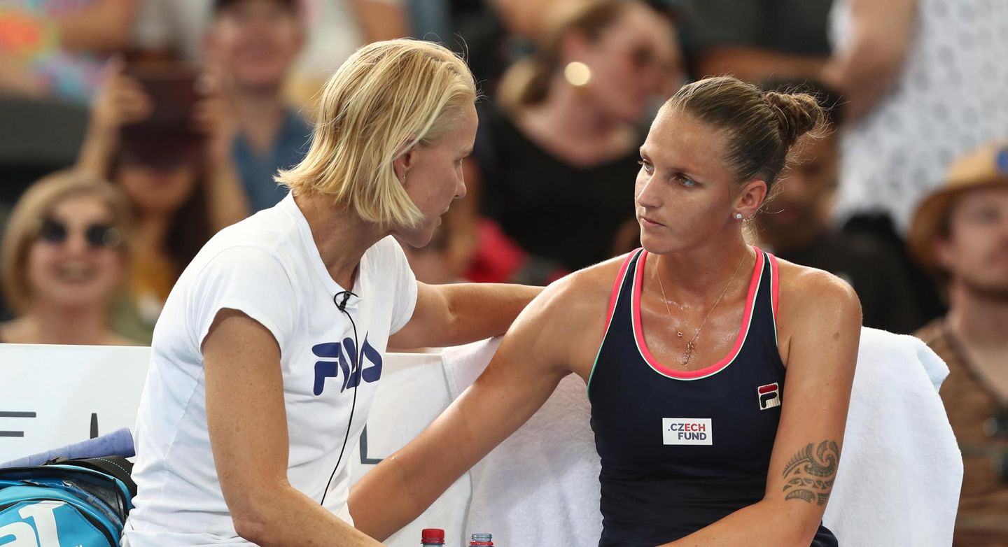 Coach Rennae Stubbs was by Karolina Pliskova’s side as she worked her way to the Brisbane International title. (Getty Images)