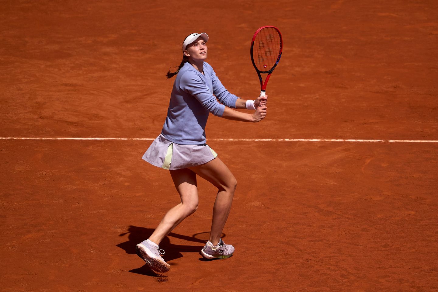 Elena Rybakina saved two match points on her own serve trailing Yulia Putintseva 5-2 in the third set of their Madrid quarterfinal, reeling off the last five games for a 4-6, 7-6(4), 7-5 victory.
