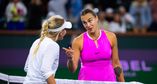 Aryna Sabalenka escaped Peyton Stearns 6-7(2), 6-2, 7-6(6) in the second round of Indian Wells despite Stearns holding four match points -- including three in a row -- as she served for the win at 5-4 in the decider.