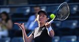 Lulu Sun came from 4-1 down in the third set, saving one match point trailing 5-4 on serve, to defeat Maria Lourdes Carle 6-3, 2-6, 7-6(2) in the second round of Monterrey.