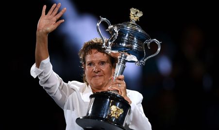 Evonne Goolagong Cawley won seven Grand Slams between 1971 and 1980 - four Australian Opens, one Roland Garros and two Wimbledons - and became World No.1 in April 1976 (Getty)